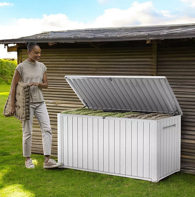 170 Gal. Resin Deck Box Large Indoor/Outdoor Storage