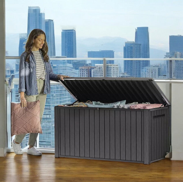 170 Gal. Resin Deck Box Large Indoor/Outdoor Storage
