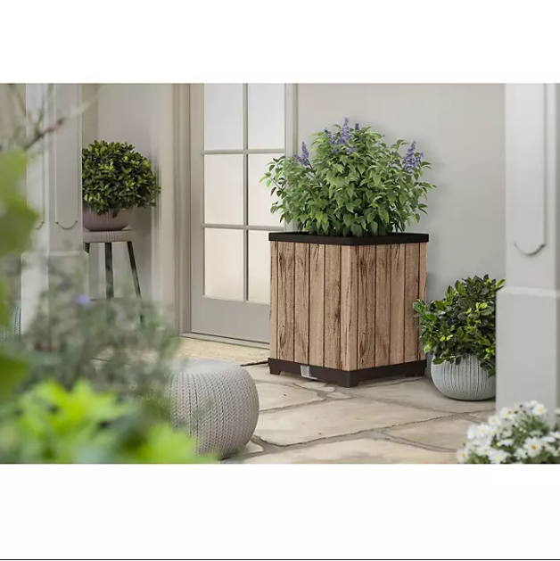 鉢・プランター SRL SQUARE SMALL CE-POT NEIGHBORHOOD Neighborhood - SRL Logo-Print Plastic Plant Pot Neighborhood
