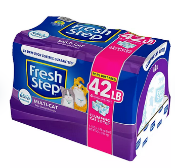 Fresh Step Extra Strength Multi-Cat Scented Clumping Litter with Febreze (42 lbs.)