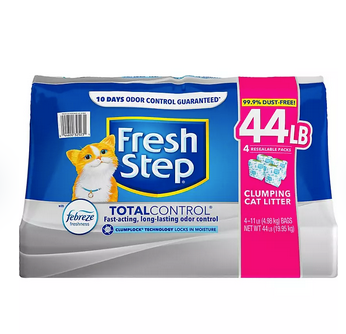 Fresh Step Total Control Scented Clumping Litter with Febreze (44 lbs.)