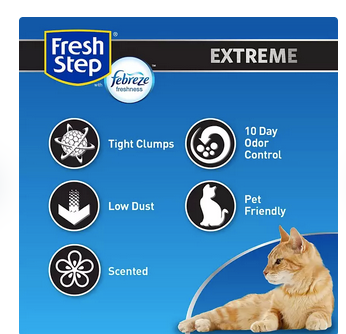 Fresh Step Extreme Clumping Cat Litter with Febreze, Mountain Spring Scent (42 lbs.)