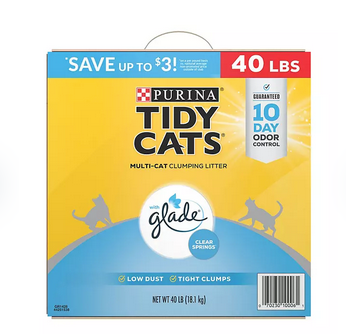 Purina Tidy Cats Multi-Cat Clumping Litter, Clear Springs Scent (40 lbs.)