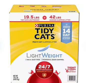 Purina Tidy Cats Multi-Cat Light Weight Clumping Cat Litter (19.5 lbs.)