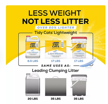 Purina Tidy Cats Multi-Cat Light Weight Clumping Cat Litter (19.5 lbs.)