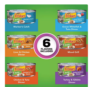 Purina Friskies Pate Wet Cat Food, Variety Pack (5.5 oz., 60 ct.)