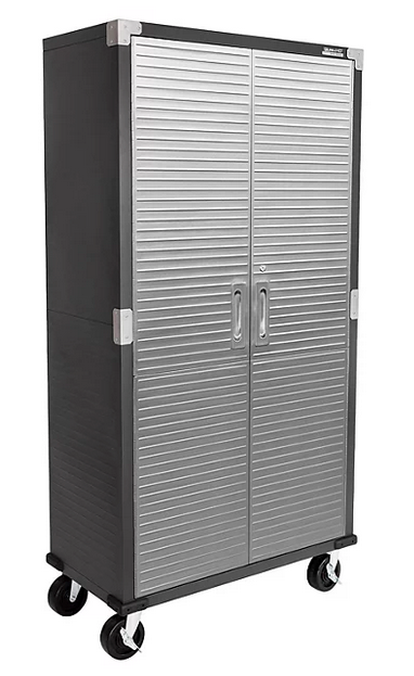 Seville Classics UltraHD Steel Tall Storage Cabinet, 36" W x 18" D x 72" H